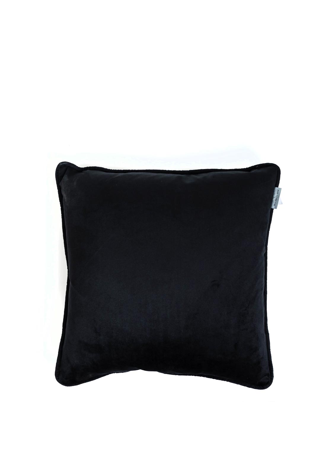 The Home Studio Zig Zag Detail Feather Cushion 45x45cm, Black Multi