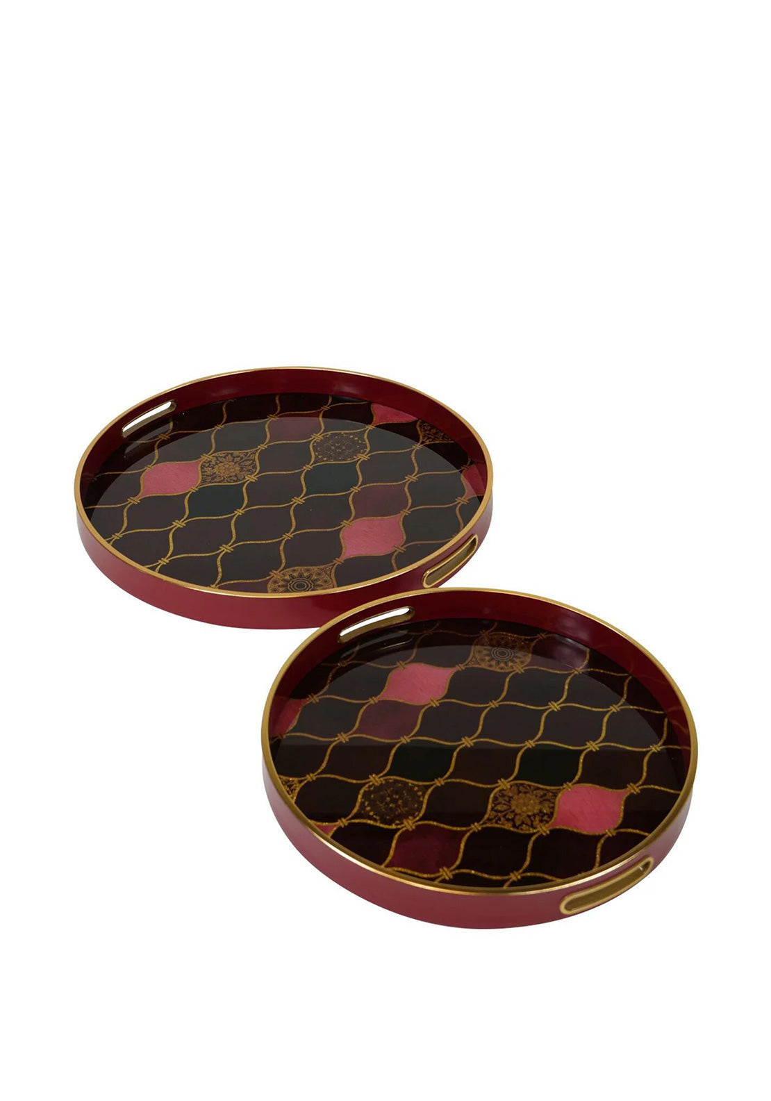 Mindy Brownes Set of 2 Haralson Trays, Red