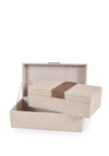Mindy Brownes Andrea Set of 2 Decorative Boxes, Beige