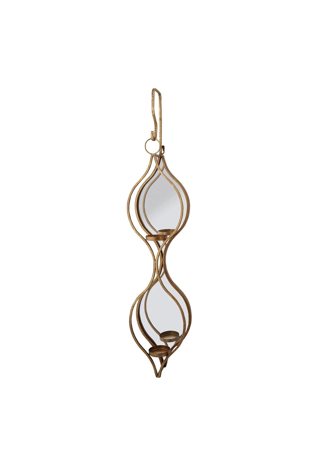 Mindy Brownes Ellie Mirrored Double Candle Holder, Gold
