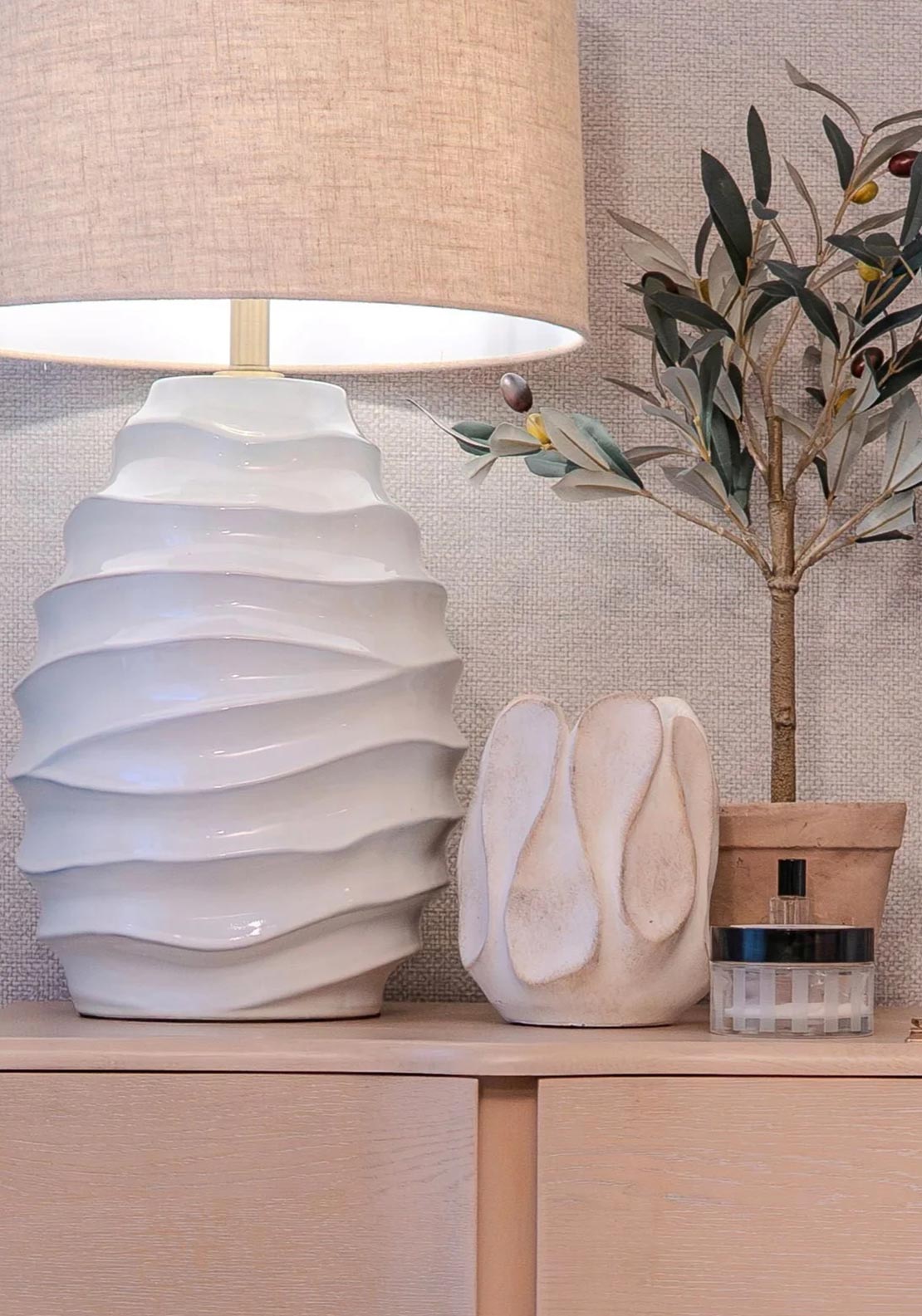 Mindy Brownes Solene Vase, Cream