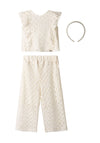 Ebita Mini Girl Lace 3 Piece Set, Cream