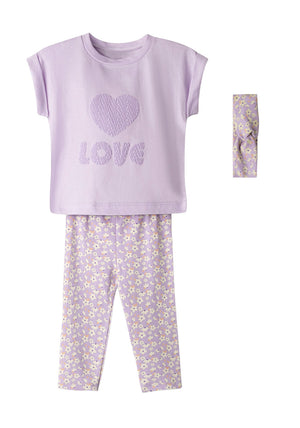 Ebita Mini Girl Love 3 Piece Set, Lilac
