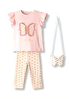 Ebita Mini Girl Butterfly 3 Piece Set, Pink