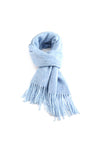 Miss Sparrow Sara Fringed Scarf, Sky Blue