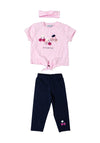 Ebita Girl Cherry Three Piece Set, Pink