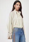Monari Wool-blend High Neck Jacket, Cream