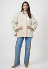 Monari Wool-blend High Neck Jacket, Cream