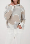 Monari Cloud Hooded Knit Sweater, Grey Multi