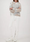 Monari Cloud Hooded Knit Sweater, Grey Multi