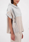 Monari Colour Block Knit Cape, Grey Multi