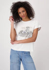 Monari Embellished Cowboy Print T Shirt, White