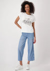 Monari Embellished Cowboy Print T Shirt, White