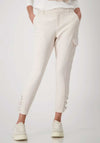 Monari Cargo Buckle Detail Trousers, Cream
