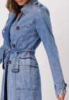Monari Denim Belted Trench Coat, Blue