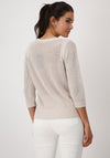 Monari Embellished Knit Jumper, Beige