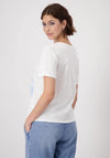Monari Fashion Print T-Shirt, Off White & Blue