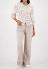 Monari Fluffy Leopard Print Cardigan, Off White