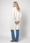 Monari Fringe Detail Longline Cardigan, Cream