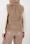 Monari Faux Fur Buttoned Gilet, Brown