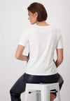 Monari English Garden Print T-Shirt, Off White & Navy