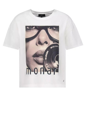 Monari Camera Graphic T Shirt, White