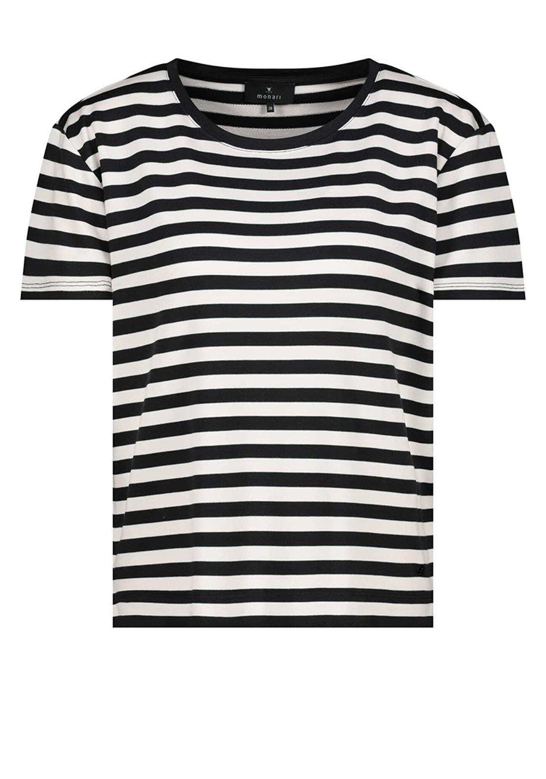Monari Striped T Shirt, Black and White
