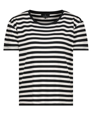 Monari Striped T Shirt, Black and White