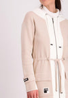 Monari Colour Block Hooded Cardigan, Beige