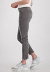 Monari Frayed Rhinestone Embellished Skinny Jeans, Grey