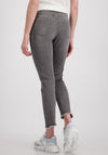 Monari Frayed Rhinestone Embellished Skinny Jeans, Grey