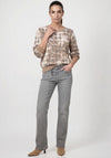 Monari Knitted with Jacquard Detail Jumper, Beige Multi