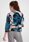 Monari Floral Print Sweater, Teal Multi