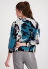Monari Floral Print Sweater, Teal Multi