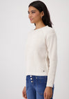 Monari Summer Chenille Knitted Jumper, Light Beige