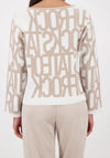 Monari Pattern Long Sleeve Sweater, Off White