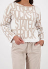 Monari Pattern Long Sleeve Sweater, Off White
