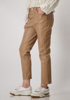 Monari Straight Leg Faux Leather Trousers, Tan