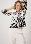 Monari Embellished Knit Leopard Print Jumper, Beige Multi