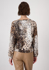 Monari Leopard Print Sweatshirt, Beige Multi