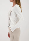 Monari Long Sleeve Atelier Print Top, Off White