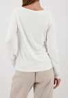 Monari Long Sleeve Atelier Print Top, Off White