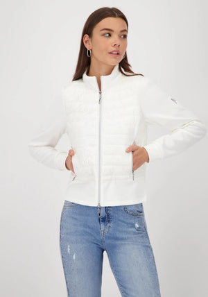 Monari Contrast Sleeves Quilted Jacket, White