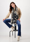 Monari Animal Print Scarf, Black