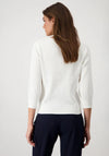 Monari Seaside Couture Diamante Knit Sweater, Off White