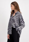 Monari Lightweight Leopard Print Blouse, Black