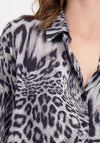 Monari Lightweight Leopard Print Blouse, Black