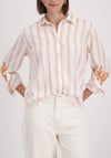 Monari Cord Embroidered Striped Shirt, Cream Multi