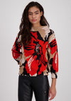 Monari Floral Pattern Knit Sweater, Orange