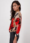 Monari Floral Pattern Knit Sweater, Orange